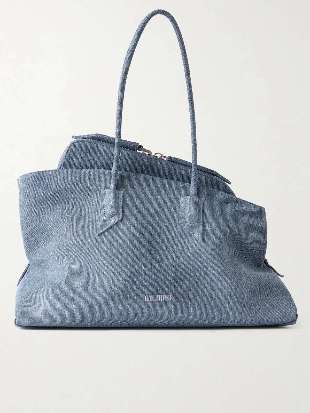 La Passegiata Medium Asymmetric Denim Shoulder Bag