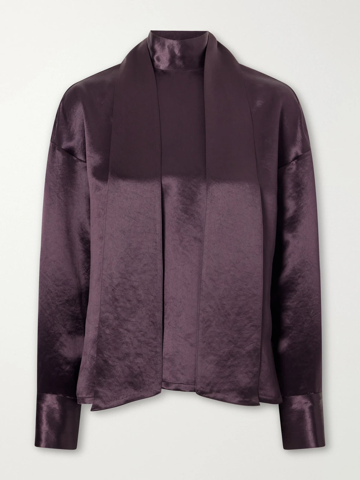 Maria McManus Tie-detailed Satin Blouse