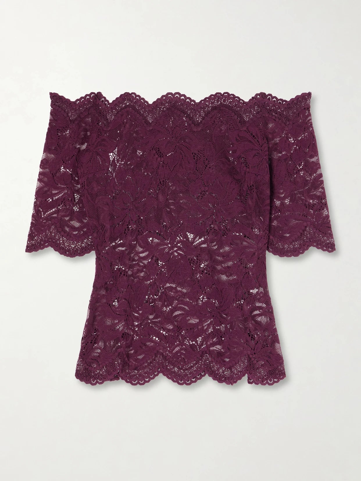 Off-the-shoulder Lace Blouse