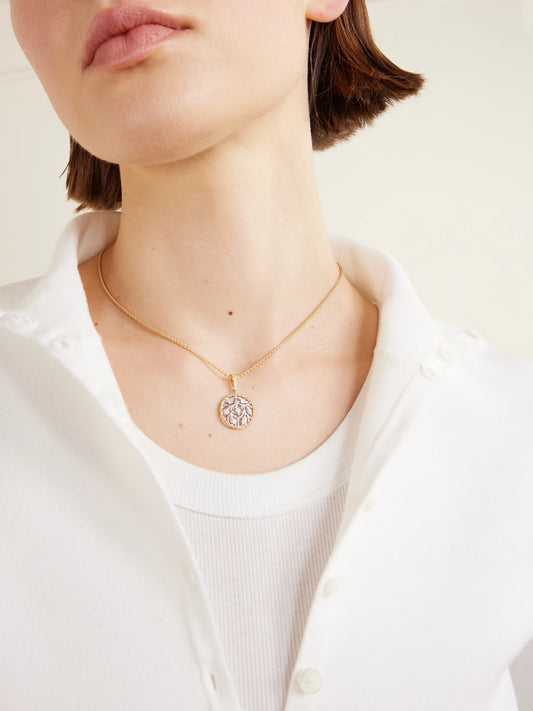 Ramage 18-karat Yellow And White Gold Diamond Necklace