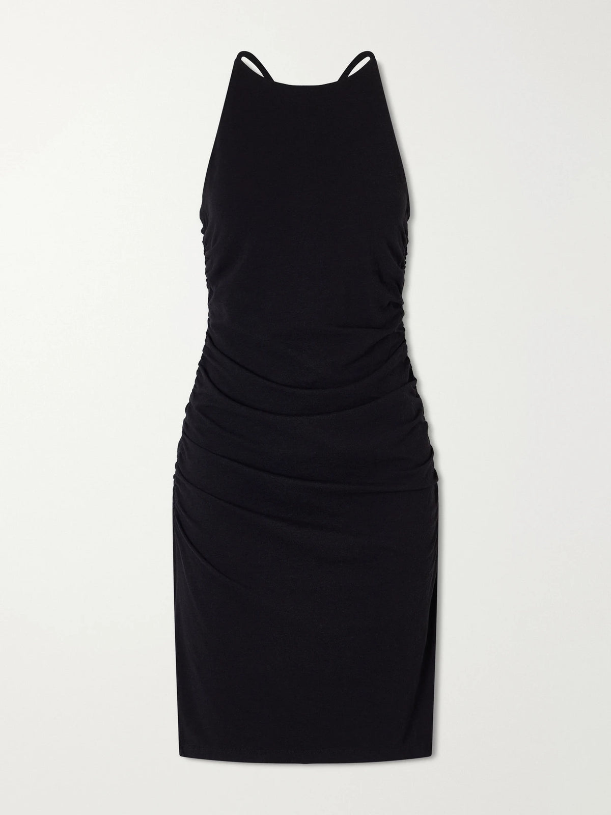 James Perse Ruched Tank Cotton-blend Jersey Mini Dress