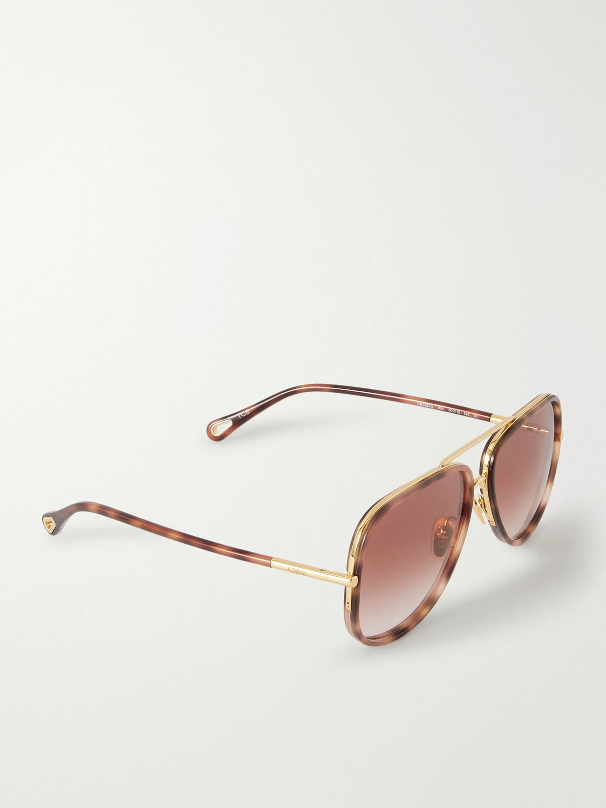 Tubolar Aviator-style Tortoiseshell Acetate Sunglasses
