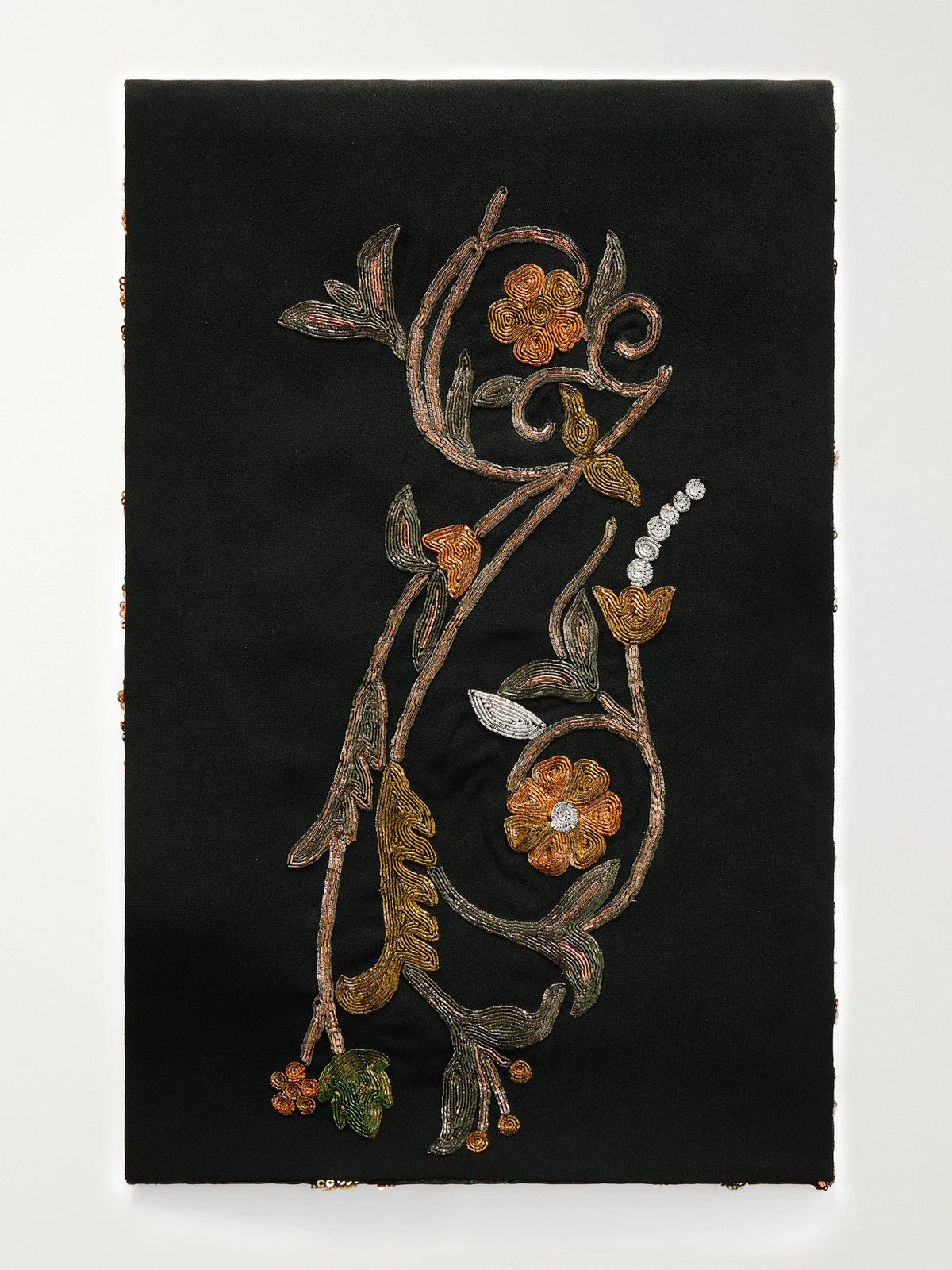 Dries Van Noten Sequin-embellished Embroidered Crepe Scarf
