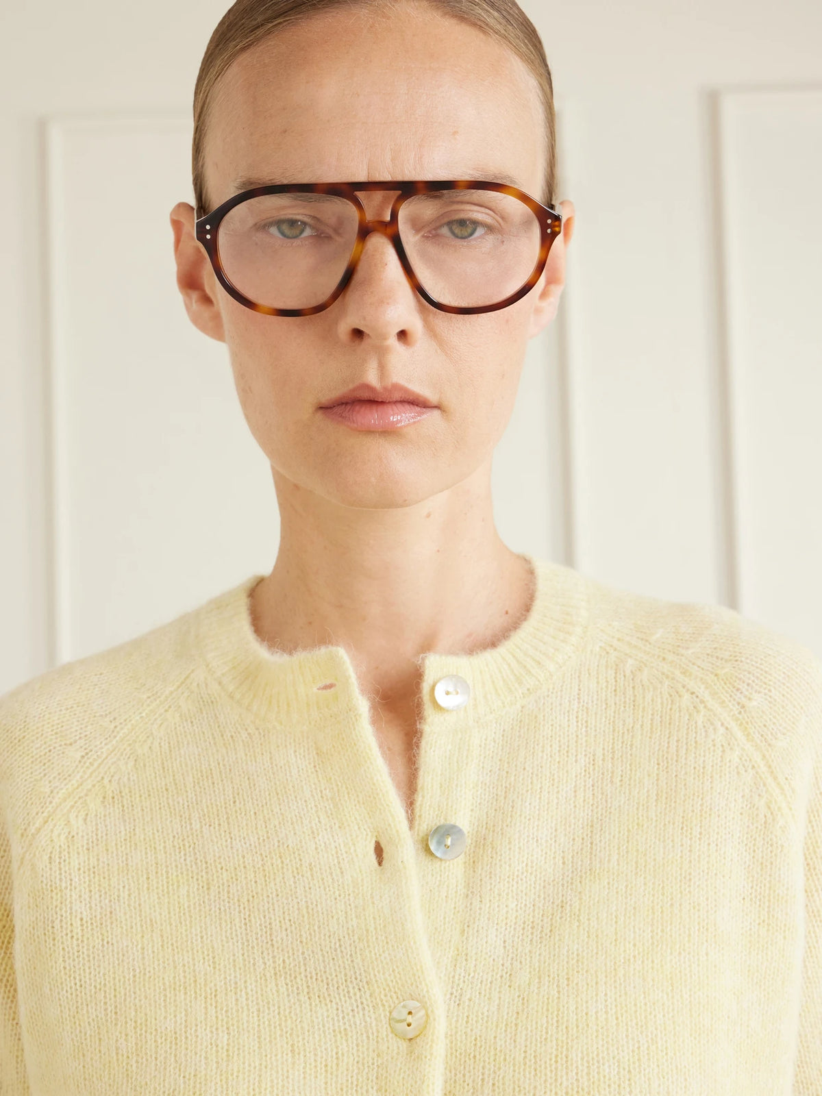Image of Accessories. Product name - Triomphe Aviator-frame Tortoiseshell Acetate Optical Glasses in Multi colour by brand - CELINE Eyewear