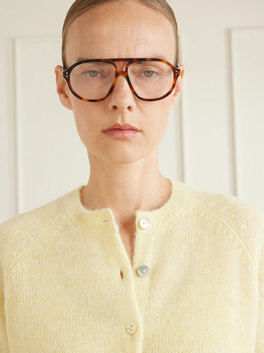 Image of Accessories. Product name - Triomphe Aviator-frame Tortoiseshell Acetate Optical Glasses in Multi colour by brand - CELINE Eyewear