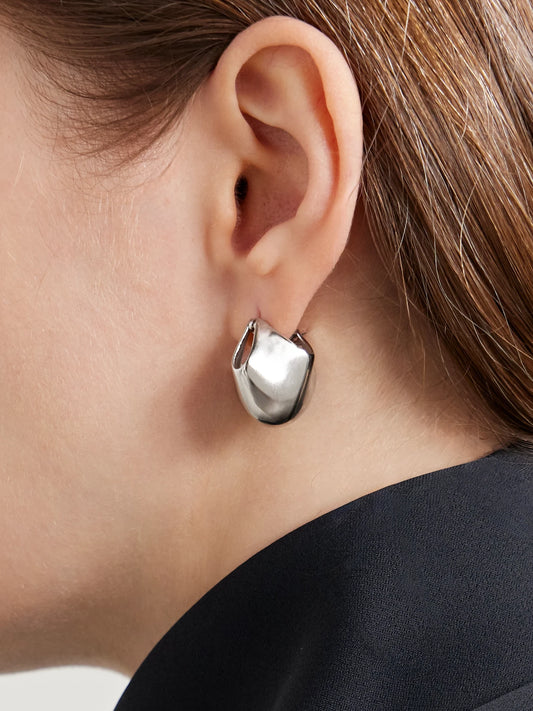Image of Earrings. Product name - Lotus Small Silver-tone Earrings in Multi colour by brand - KHAITE