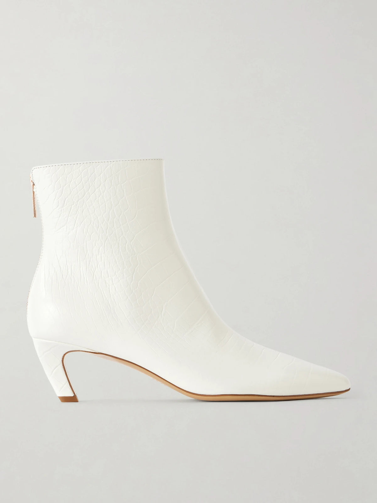Clayton 50 Croc-effect Leather Ankle Boots