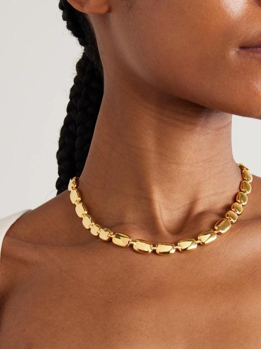 Image of Necklaces. Product name - The Monica Gold-plated Necklace in Multi colour by brand - LIÉ STUDIO