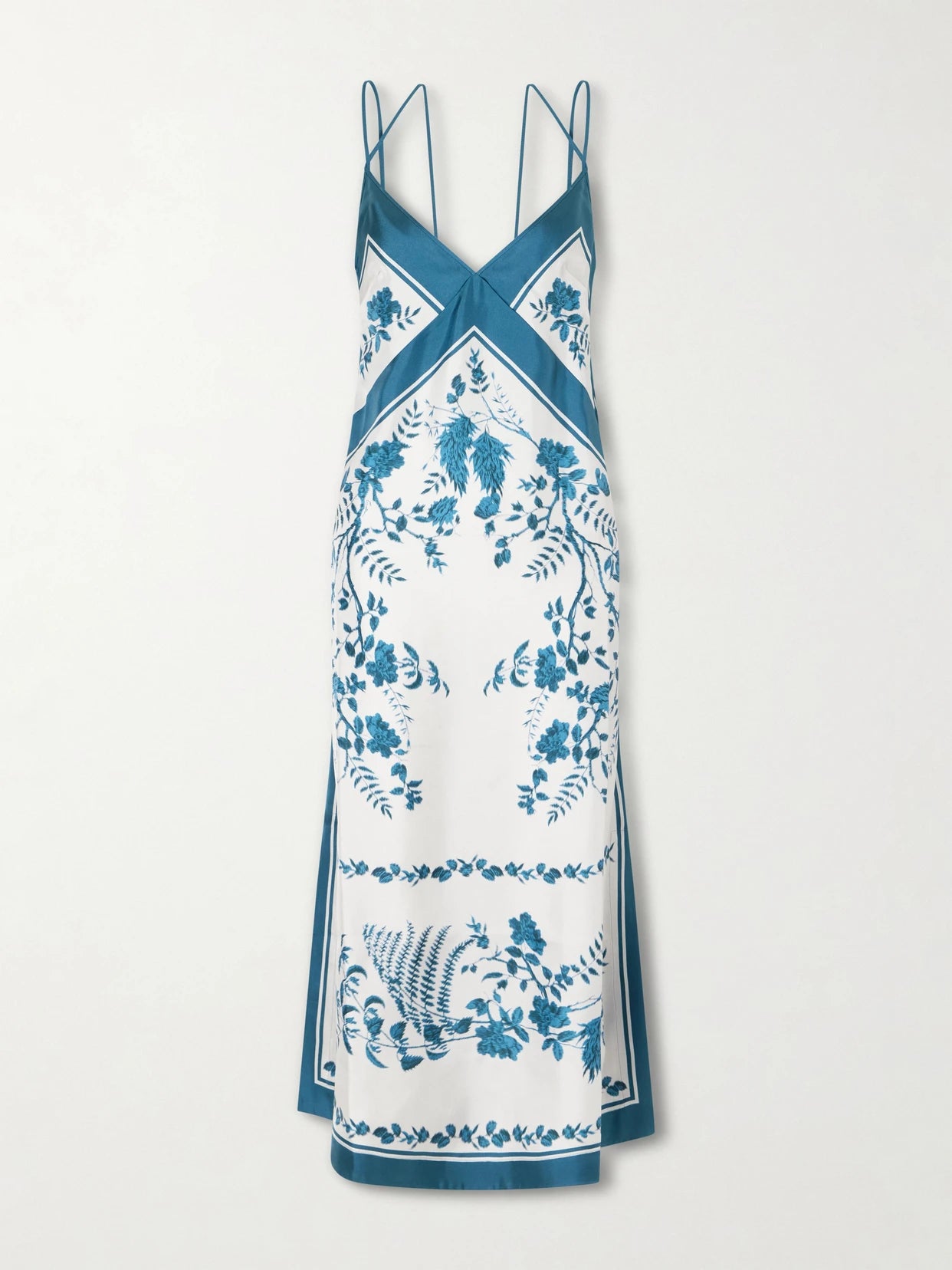Floral-print Silk-twill Midi Dress