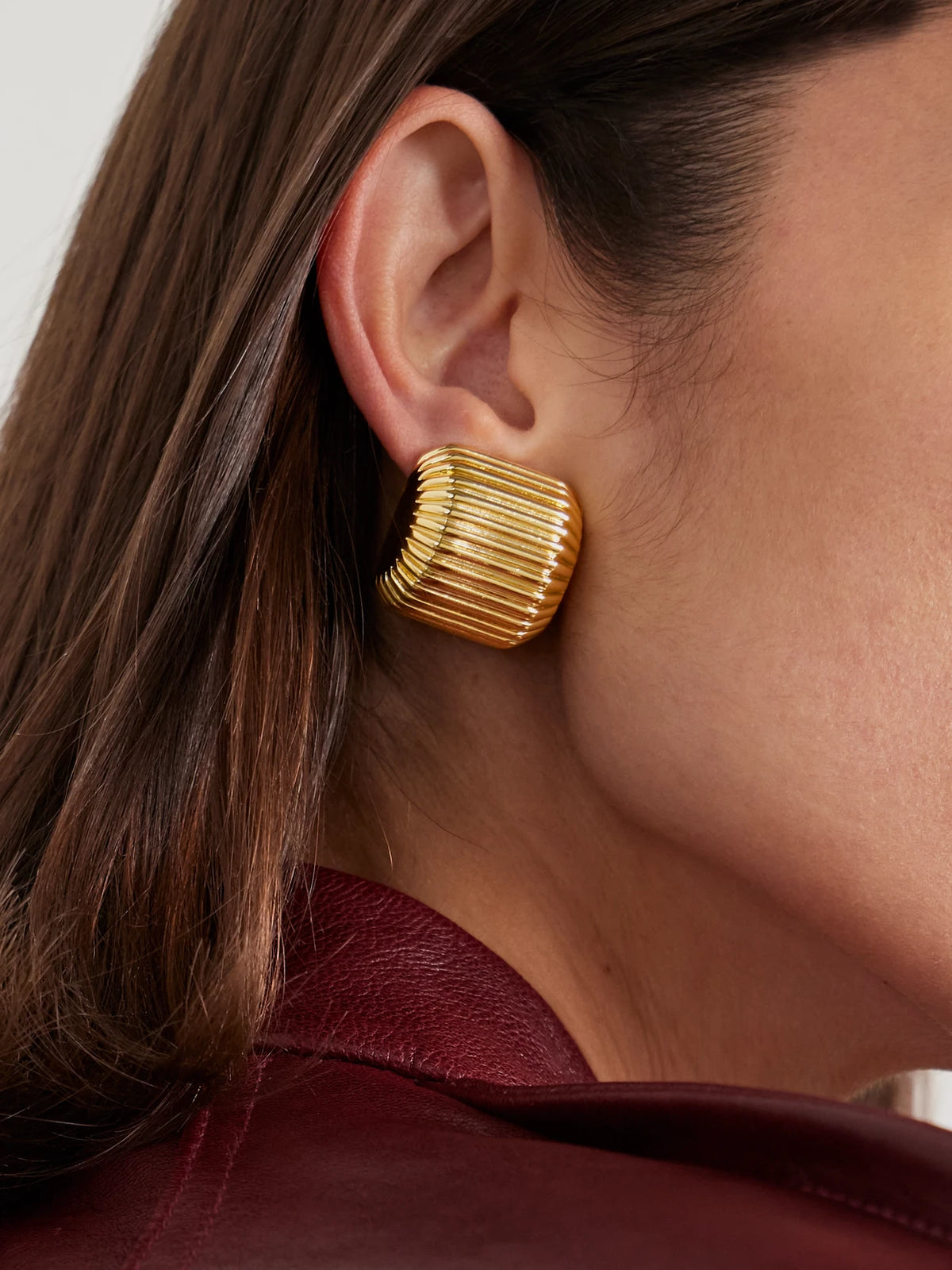 Image of Earrings. Product name - Elle Gold-plated Clip Earrings in Multi colour by brand - Martha Calvo