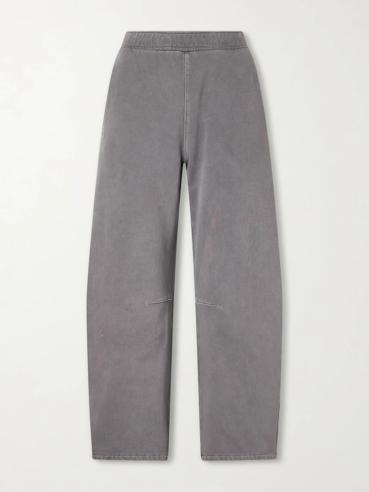 Image of Sleepwear & Loungewear. Product name - Miro Cotton-jersey Barrel-leg Track Pants in Dark gray colour by brand - Citizens of Humanity