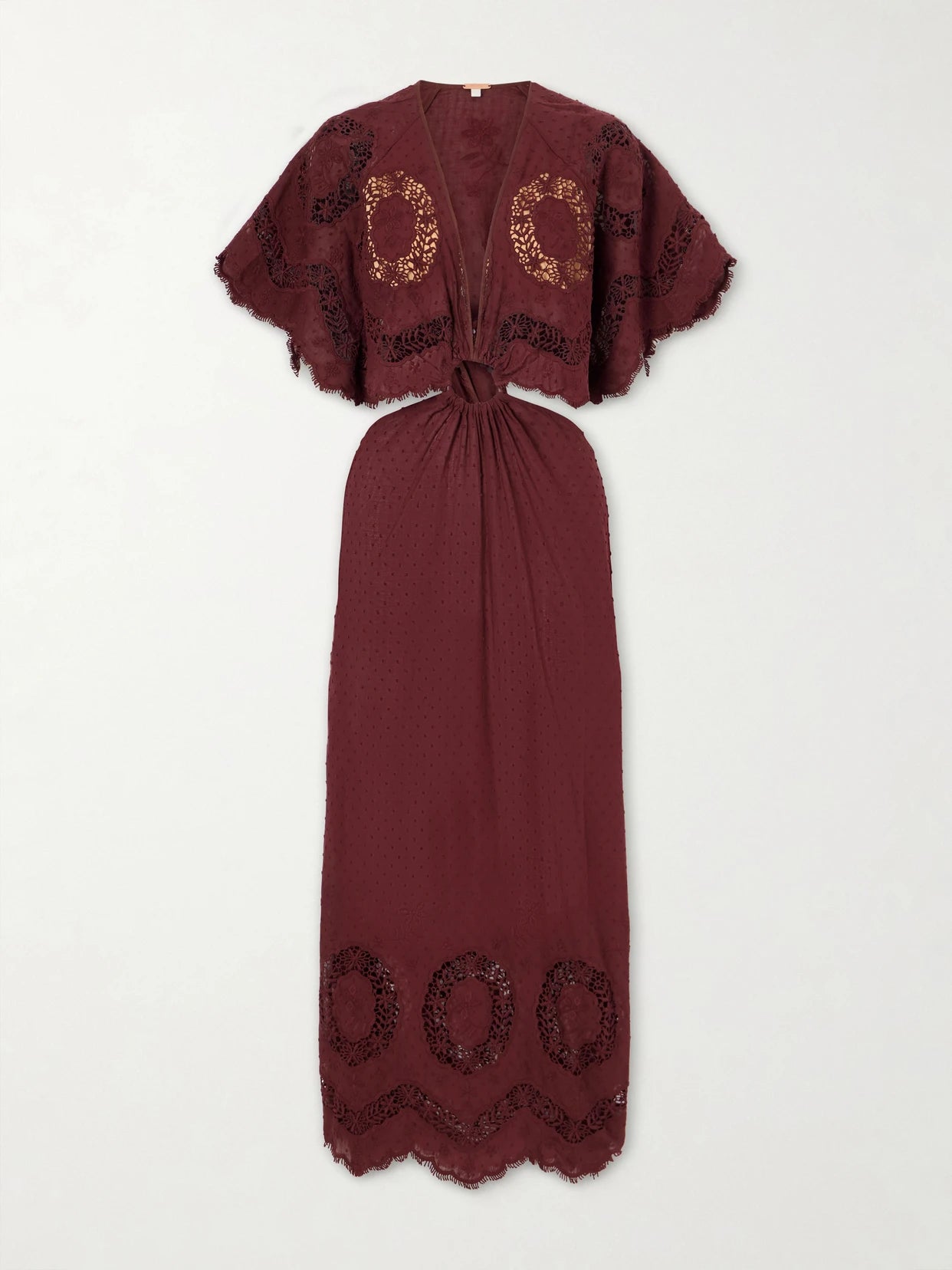 Paradise Crocheted-trimmed Cotton-blend Maxi Dress