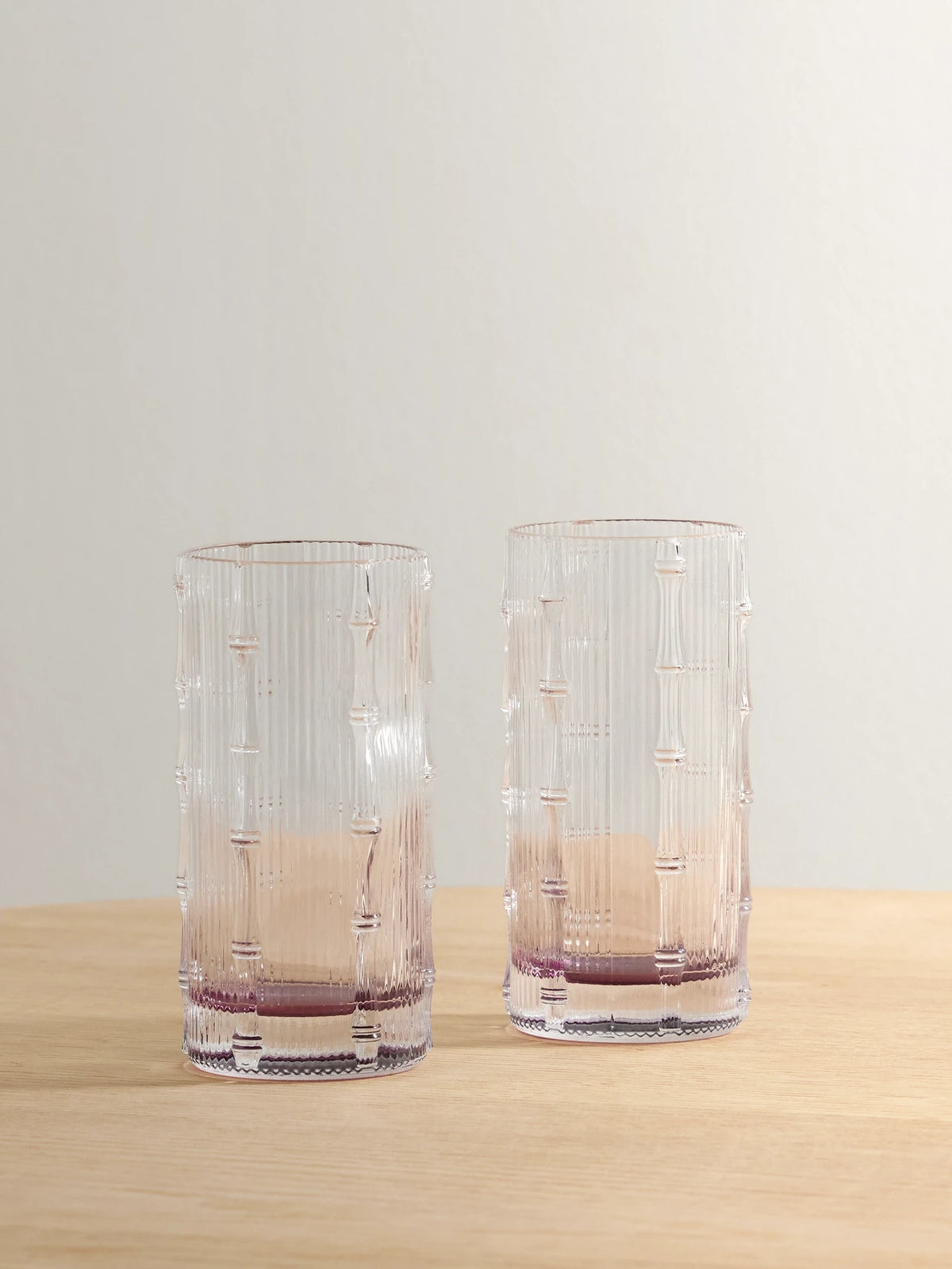 Bamboo Set Of Two Crystal Highball Glasses