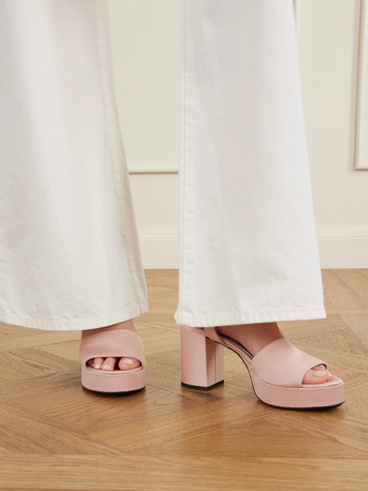 Satin Platform Sandals