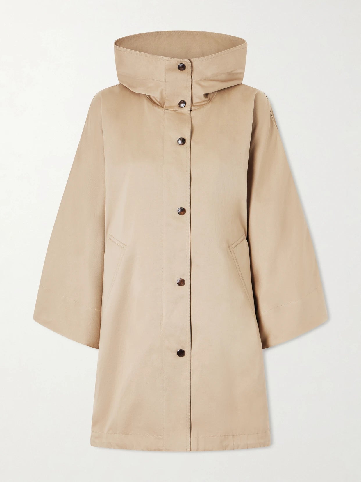 Image of Coats & Jackets. Product name - Cotton And Linen-blend Coat in Light brown colour by brand - Brunello Cucinelli