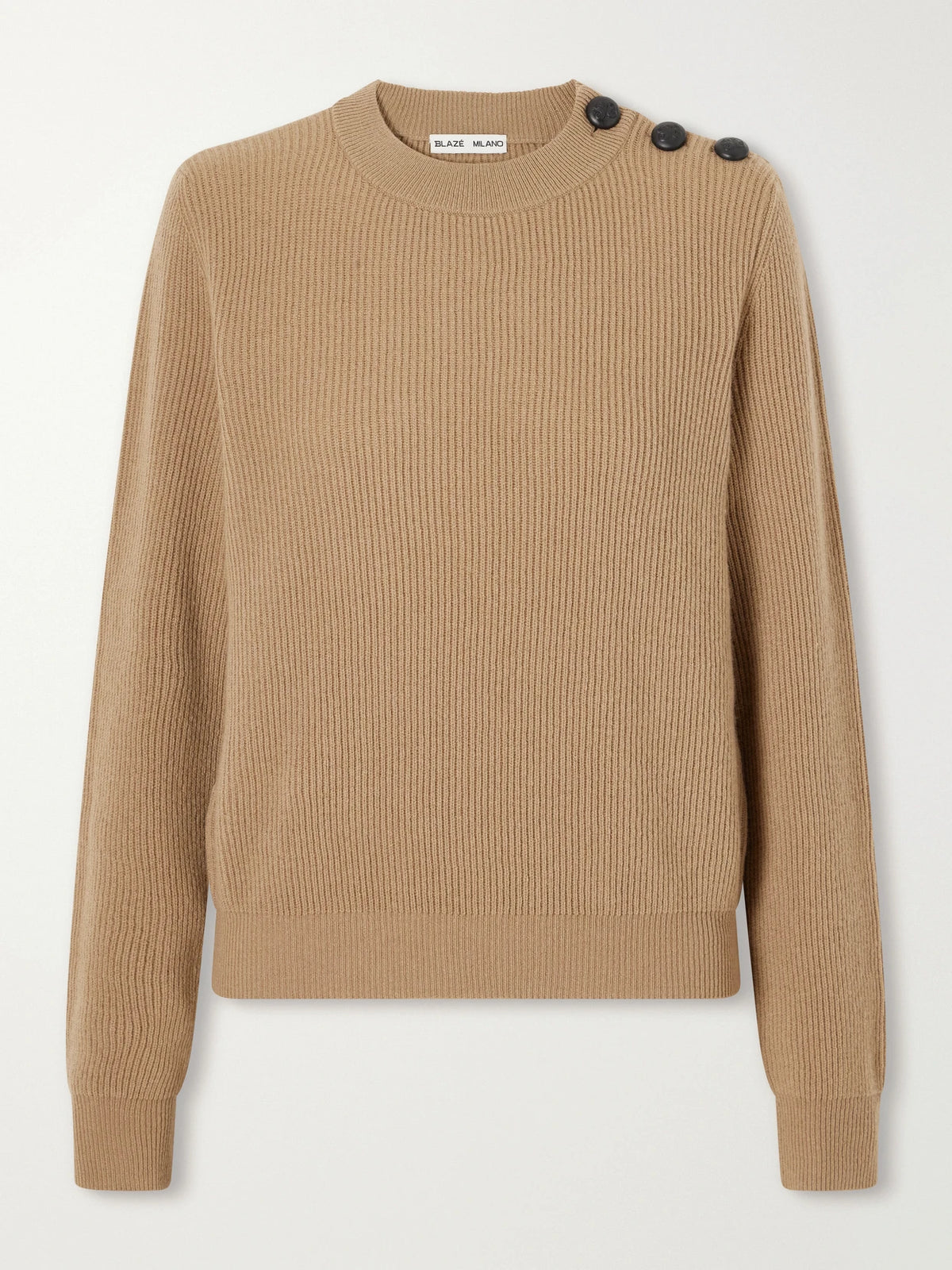 BLAZÉ Milano Racka Ribbed Wool And Cashmere-blend Sweater