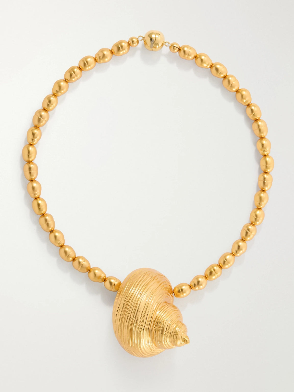 Mykonos Gold-plated Beaded Necklace