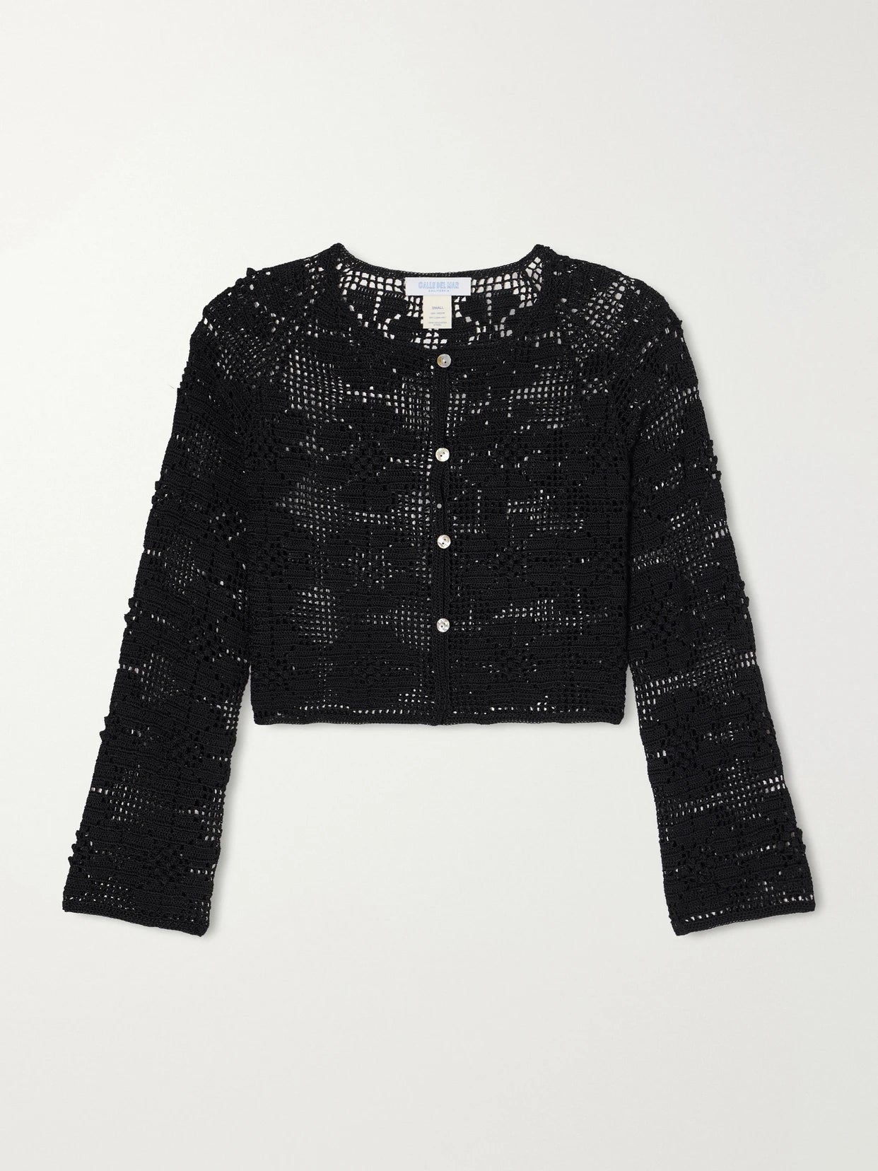 Daisy Chain Cropped Crocheted Cardigan