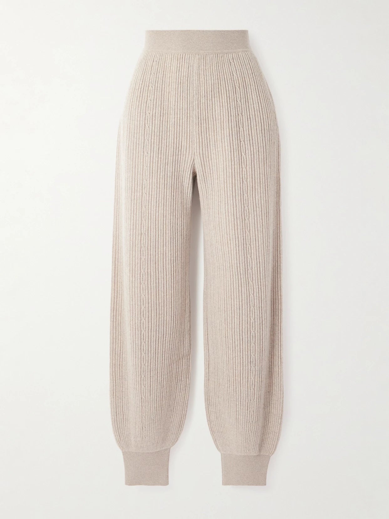 Plane Tree Ribbed Cashmere-blend Tapered Pants