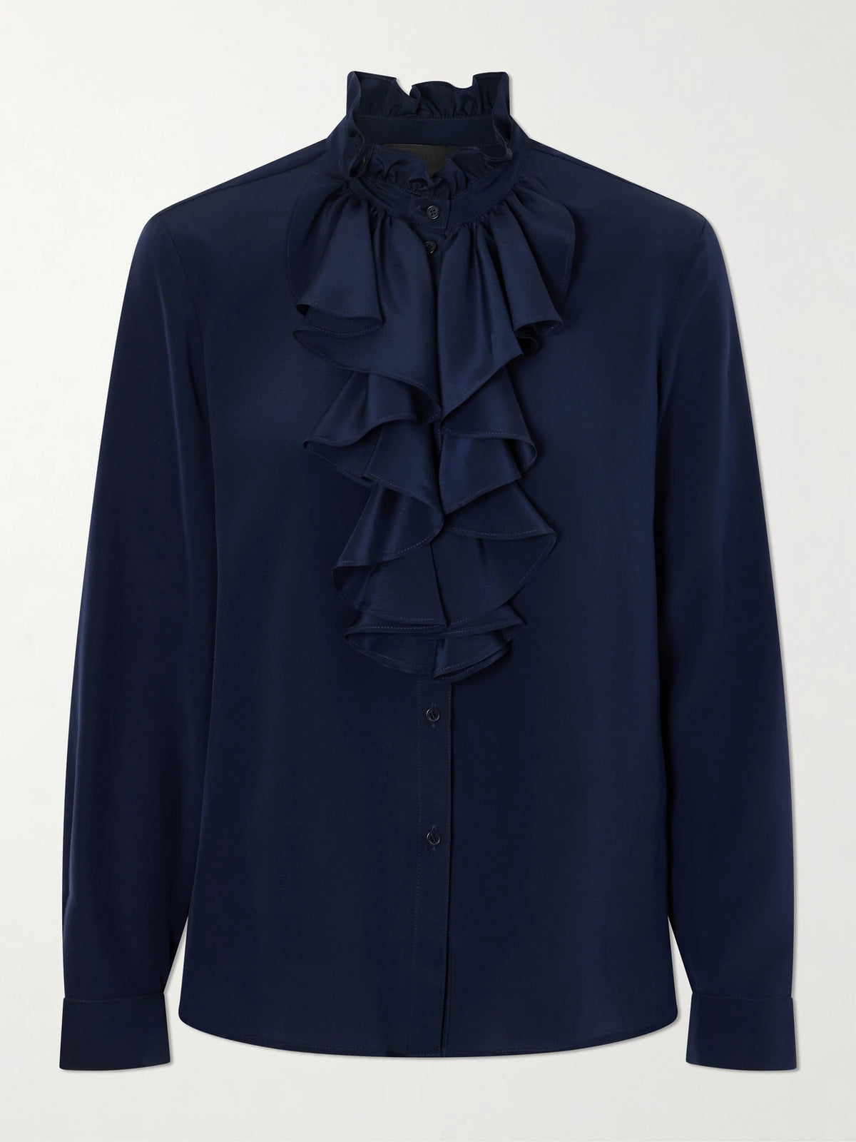 Nili Lotan Lily Ruffled Silk-satin Blouse