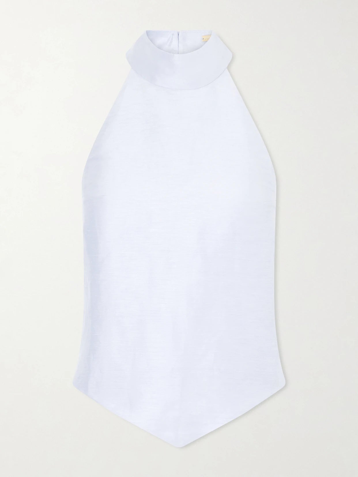 Bina Linen And Silk-blend Halterneck Top