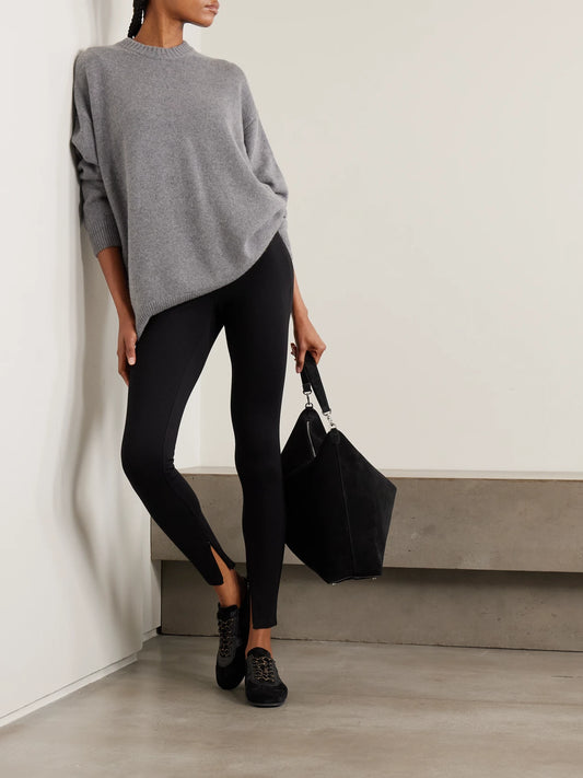 Image of Sleepwear & Loungewear. Product name - Baselayers High Waist Leggings - Obsidian in Black colour by brand - SKIMS