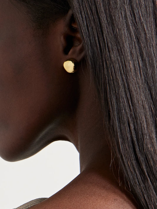 Image of Earrings. Product name - Gia Small Recycled Gold Vermeil Earrings in Multi colour by brand - AGMES