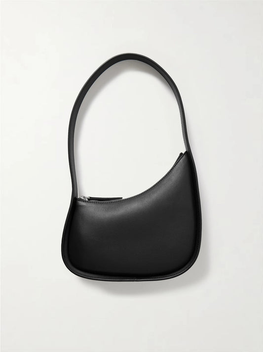 Half Moon Leather Shoulder Bag