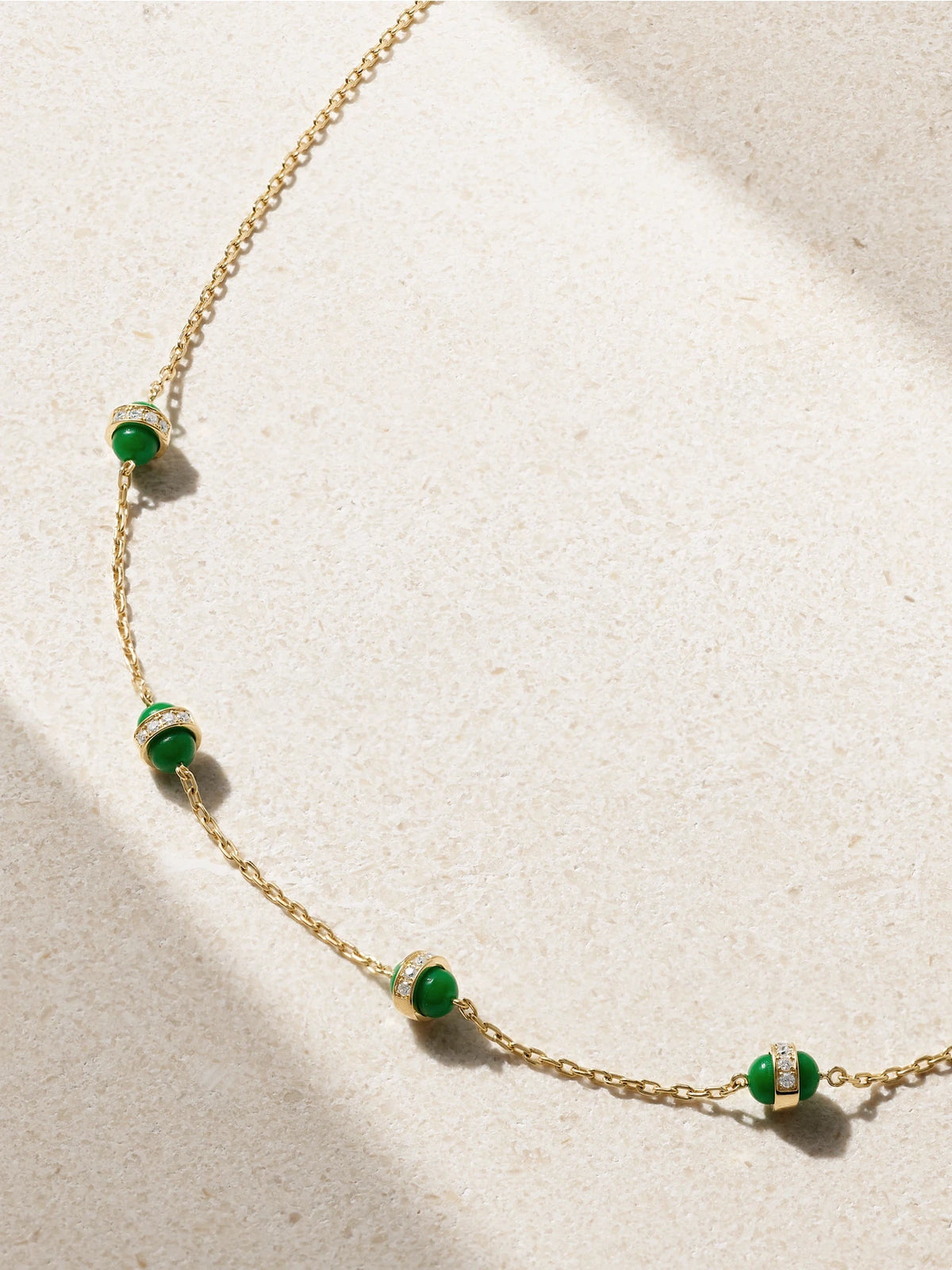 Atoms The 5 Dots 18-karat Gold, Enamel And Diamond Necklace