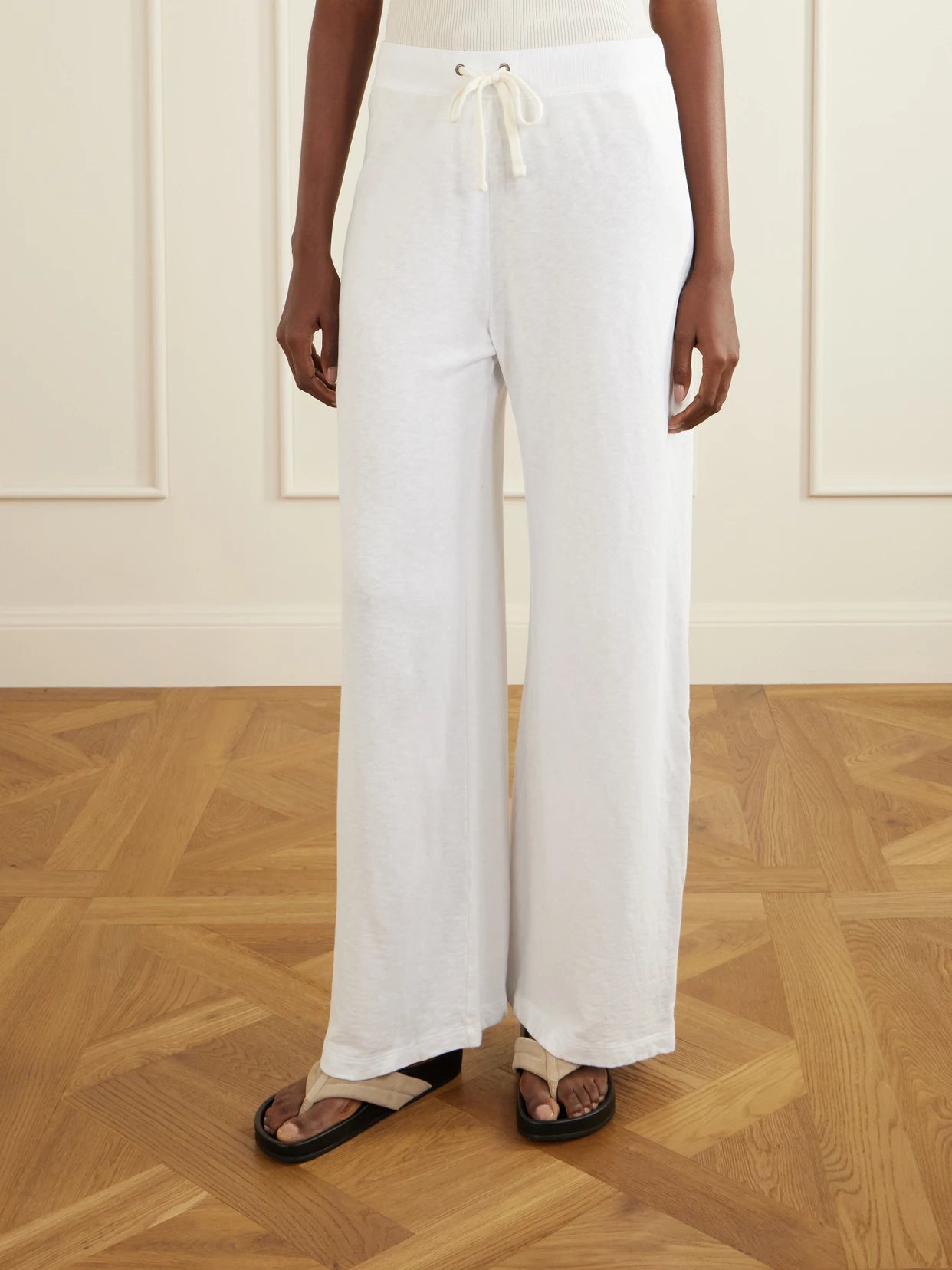 Cotton-terry Wide-leg Track Pants