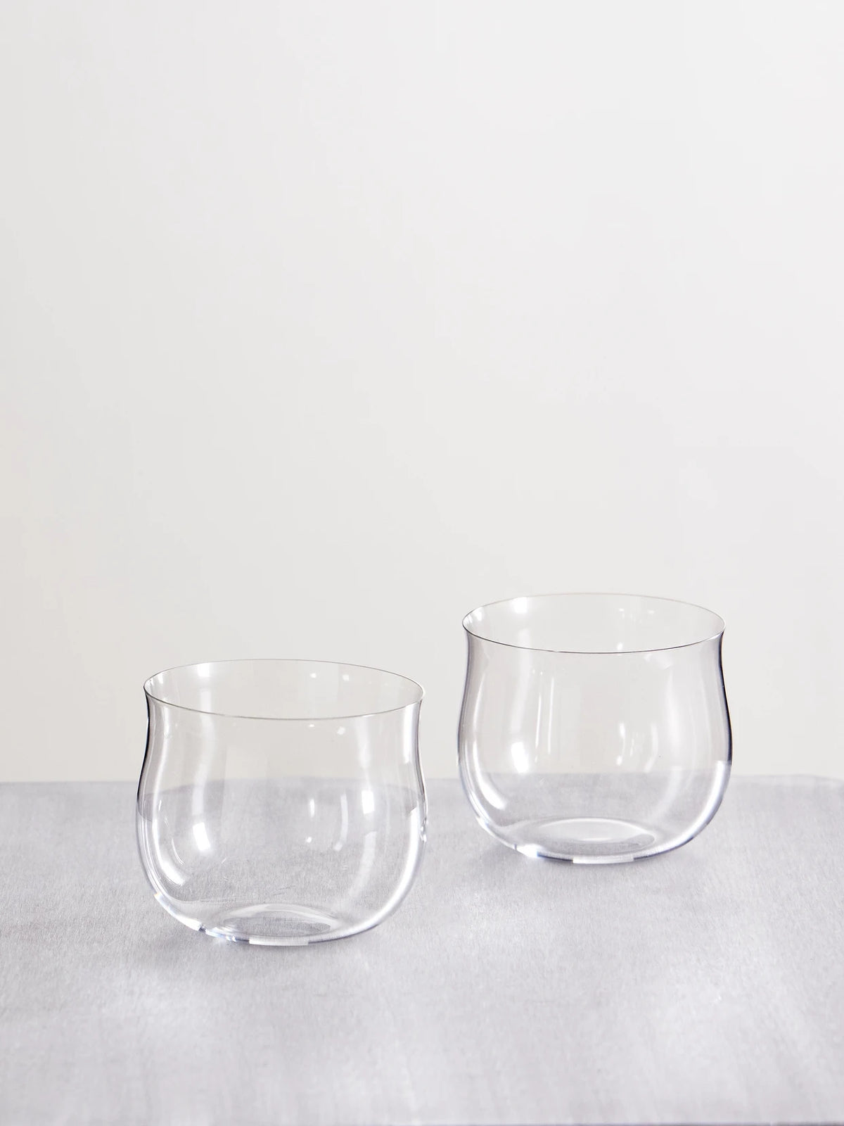 Set Of Two Crystal Glass Tumblers