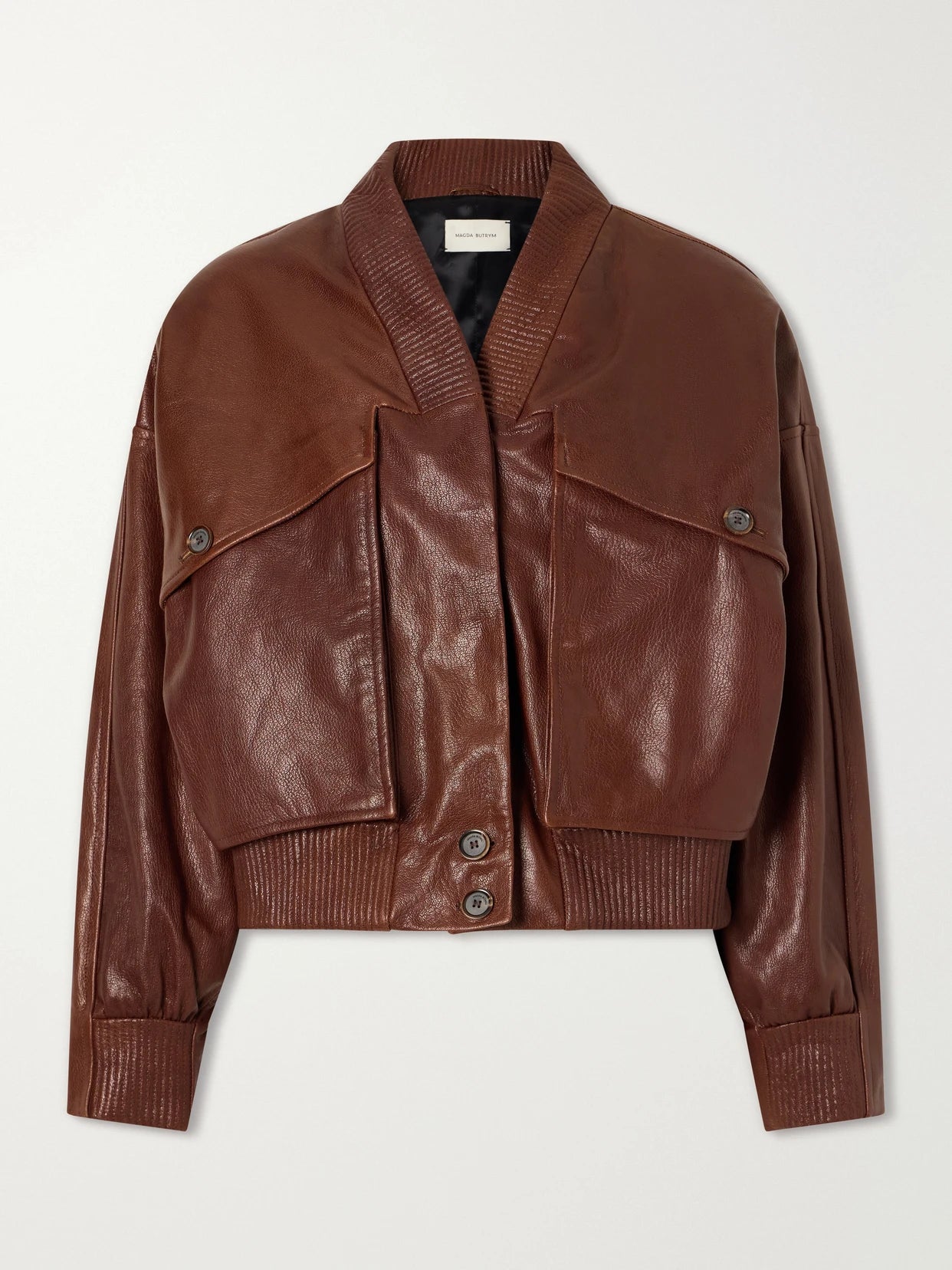 Cropped Leather Jacket