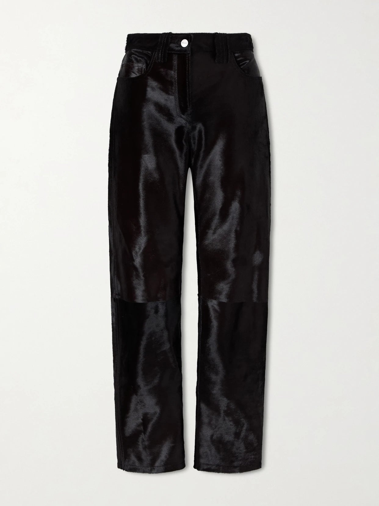 Callum Calf Hair Straight-leg Pants