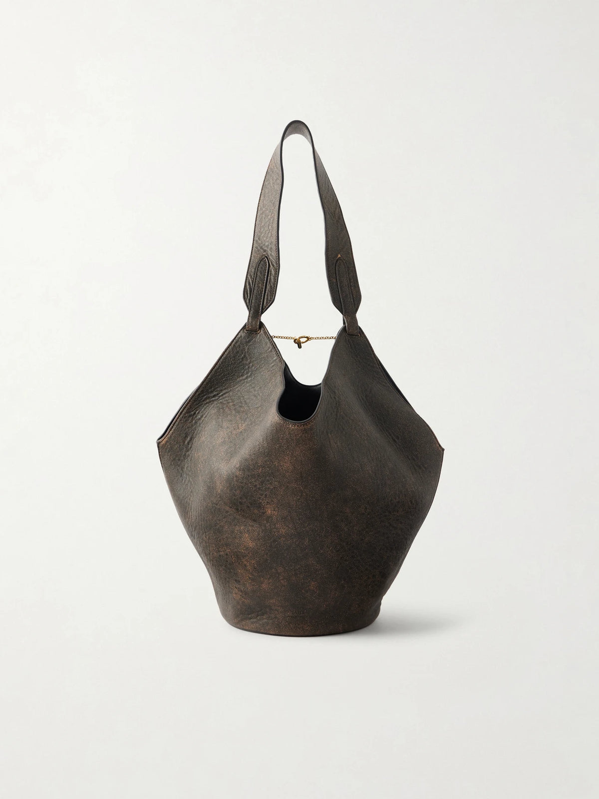 KHAITE Lotus Small Distressed Leather Tote