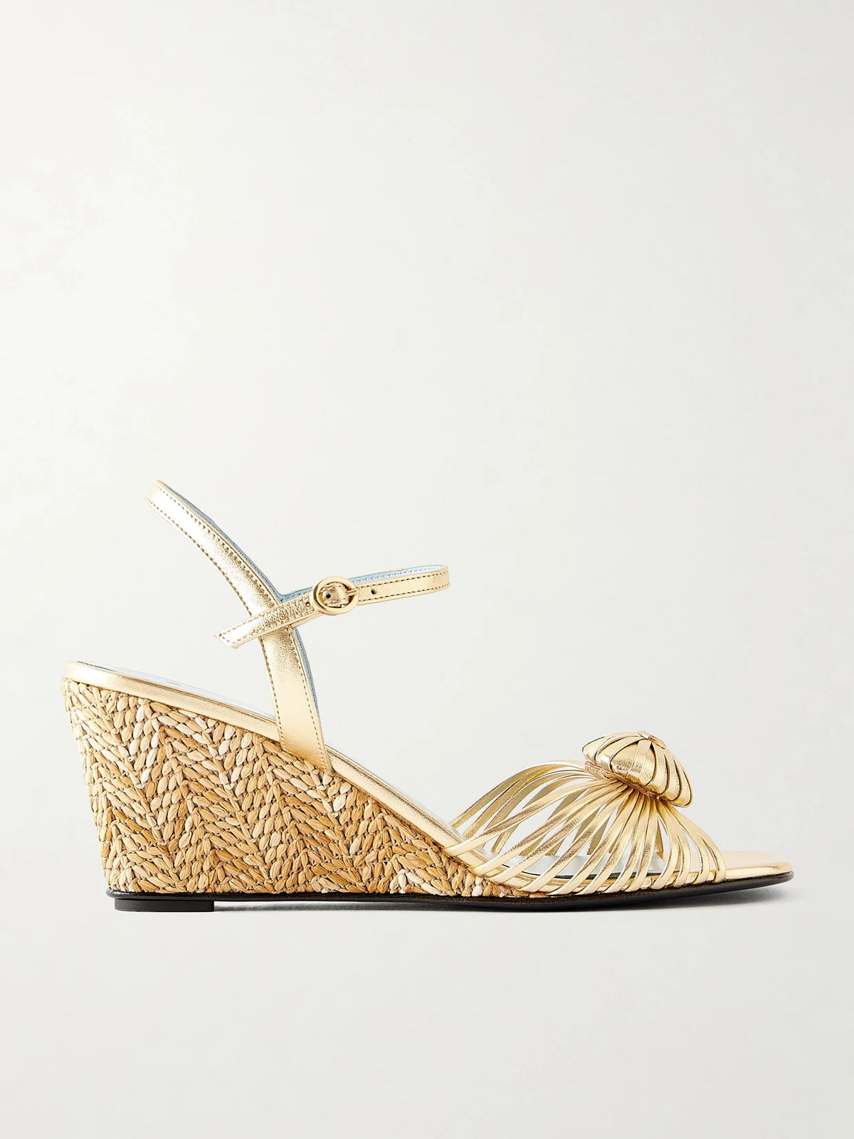 Coeur Royal 70 Embellished Leather Wedge Sandals