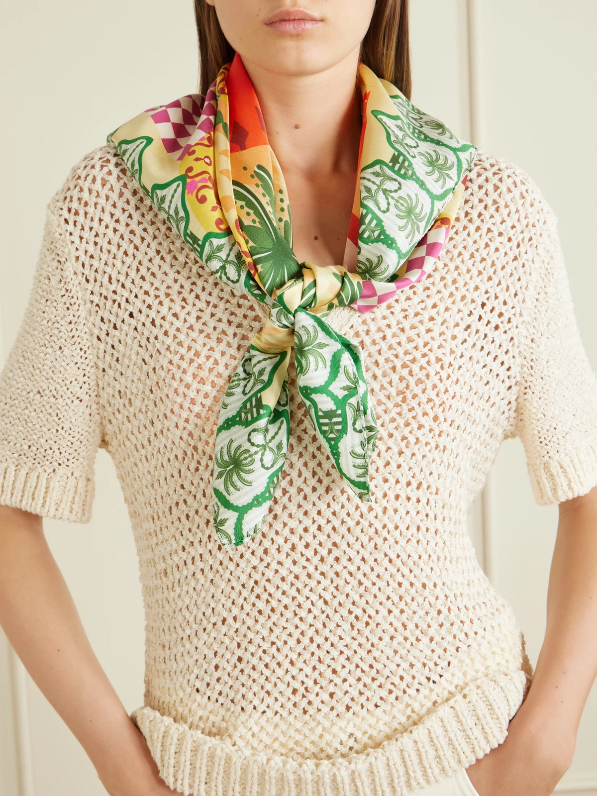 Giulia Printed Silk-twill Scarf