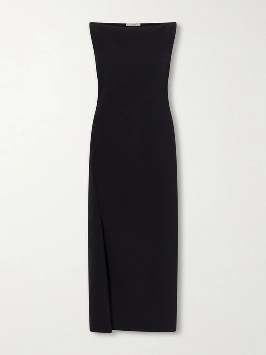 Image of Dresses. Product name - Ender Crepe Midi Dress in Black colour by brand - The Row