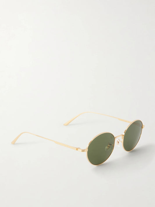 Oliver Peoples + Khaite 1994c Round-frame Metal Sunglasses