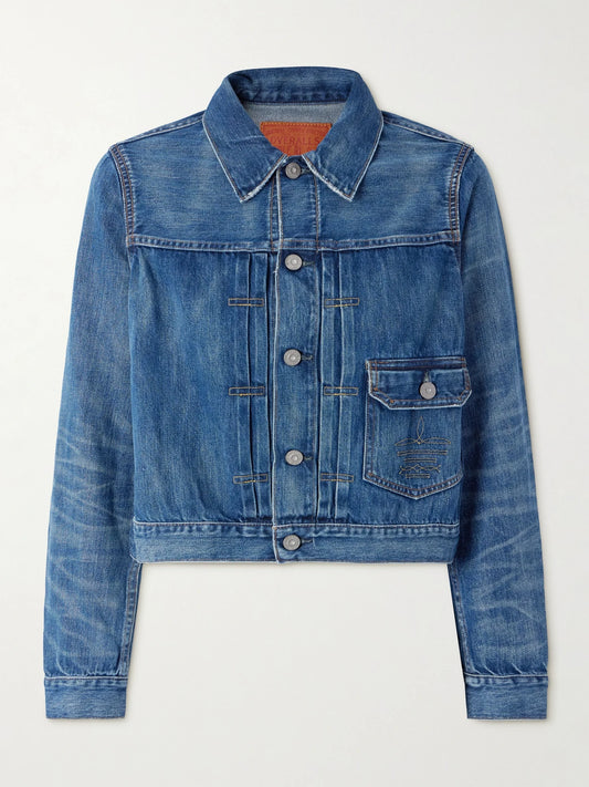 Image of Coats & Jackets. Product name - Denim Jacket in Mid denim colour by brand - RRL