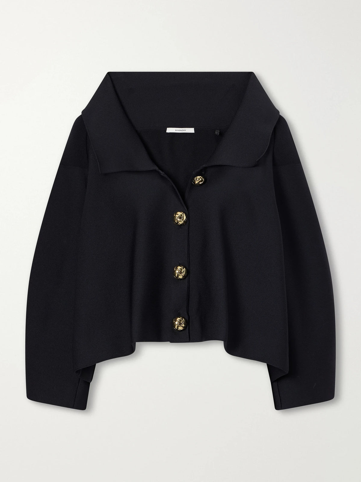 Givenchy Cropped Cocoon Double-faced Knitted Jacket