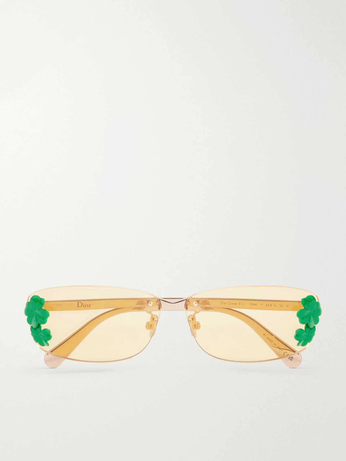 Eyewear Dior clover S1u Rectangular Gold-tone Sunglasses