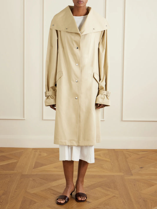 Oversized Cotton Trench Coat