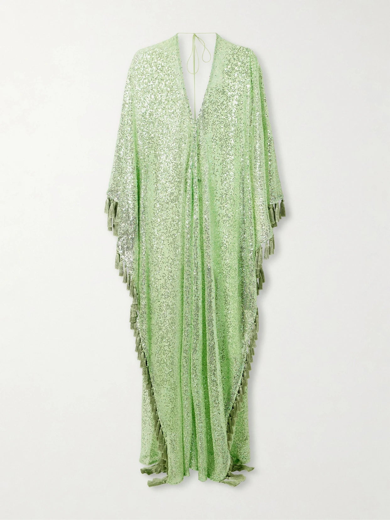 Sequined Fringed Gown