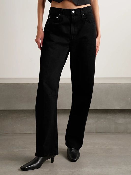 Miro Long Mid-rise Barrel-leg Jeans