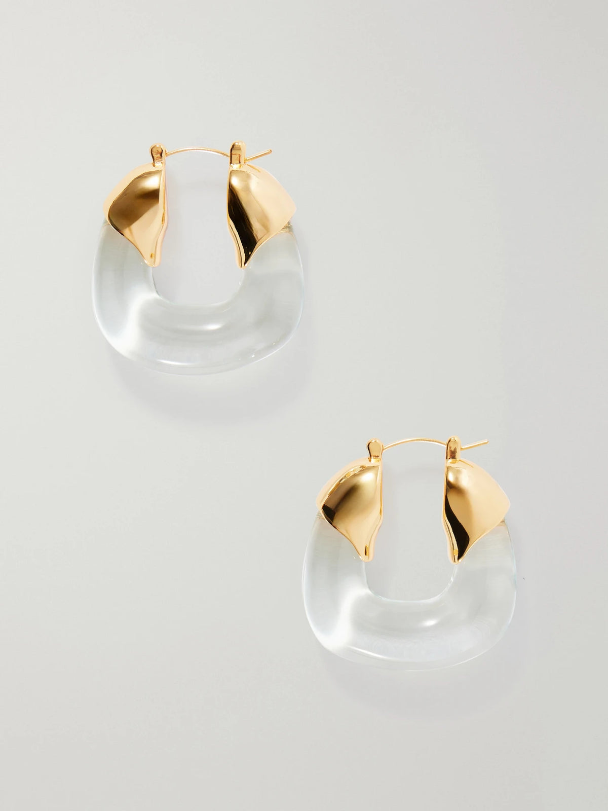 Gold-plated And Resin Hoop Earrings