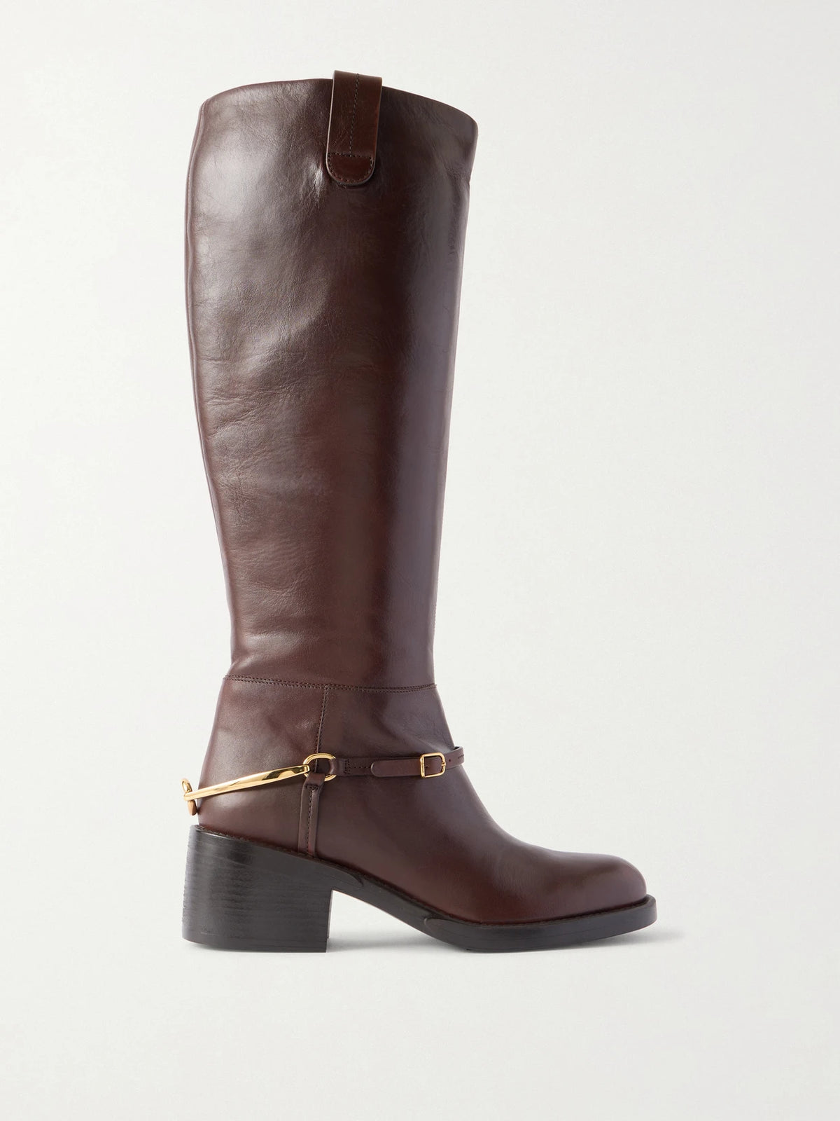 Dakota Embellished Leather Knee Boots