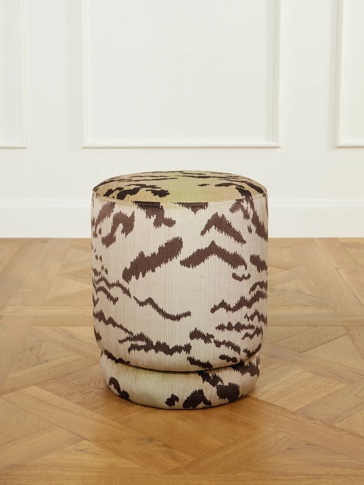 SIX THE RESIDENCE Tiger Velvet-jacquard Pouf