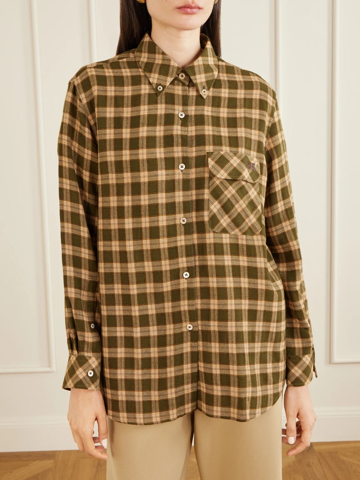 Wales Bonner Ritual Checked Flannel Shirt