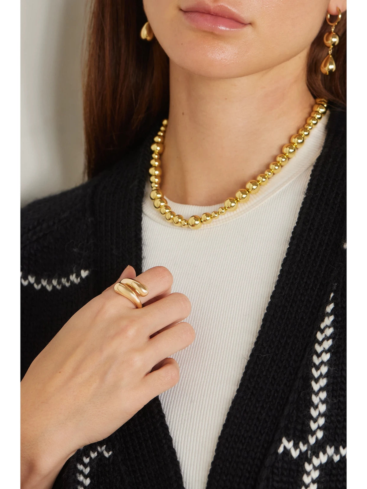Image of Rings. Product name - The Victoria Gold-plated Ring in Multi colour by brand - LIÉ STUDIO