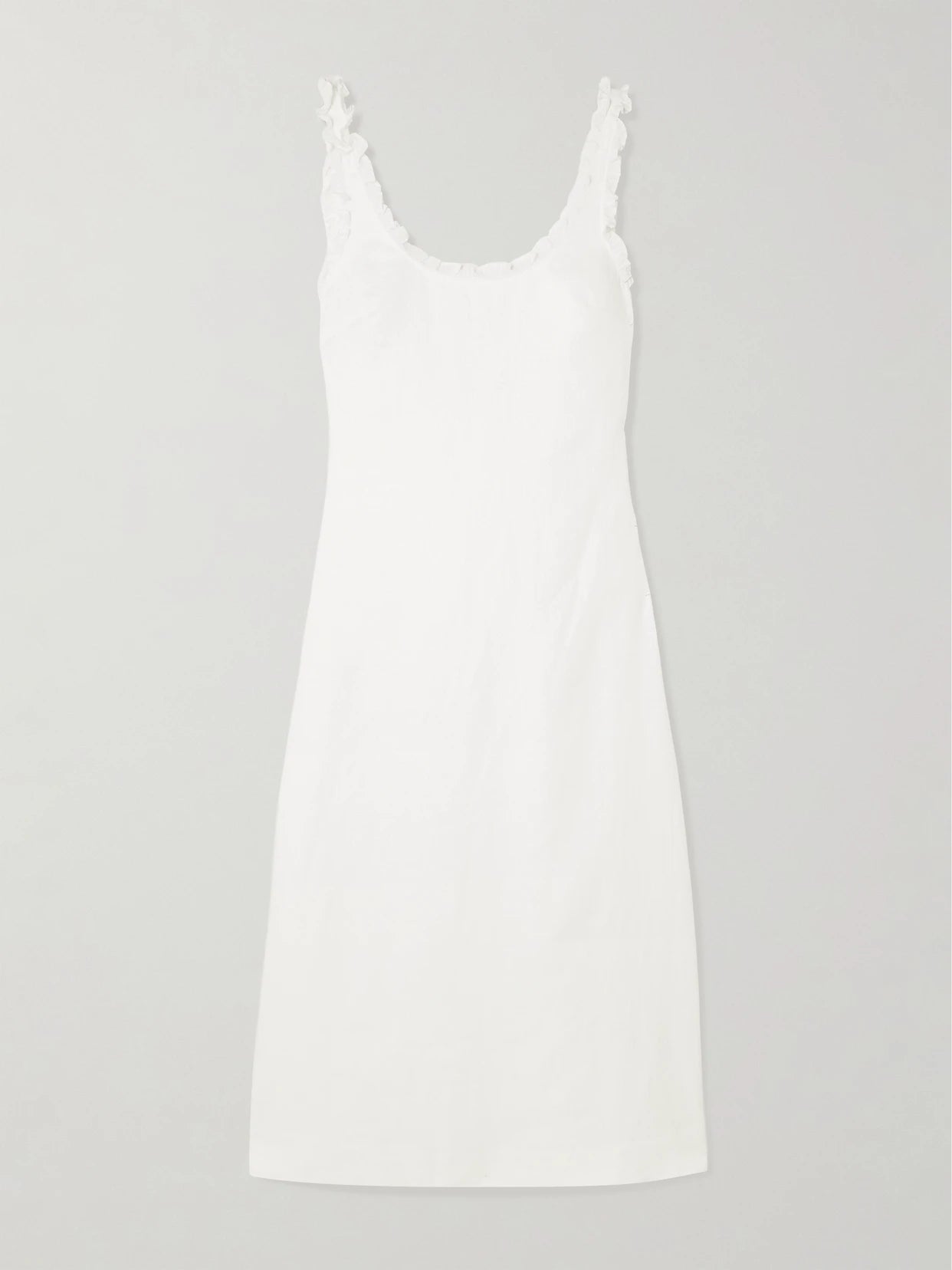 Florence Ruffle-trimmed Linen Midi Dress